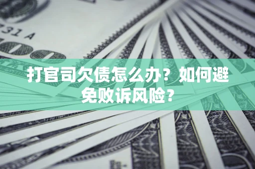 北京打官司欠债怎么办？如何避免败诉风险？