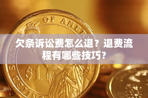 北京欠条诉讼费怎么退？退费流程有哪些技巧？