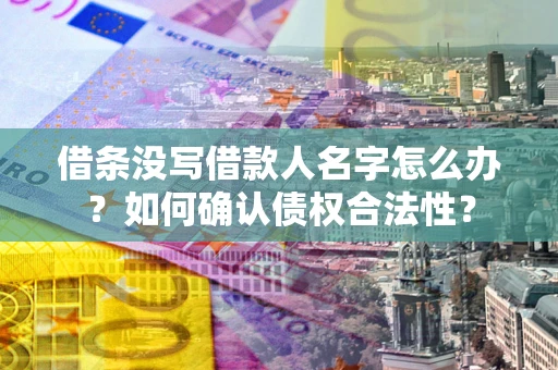 北京借条没写借款人名字怎么办？如何确认债权合法性？