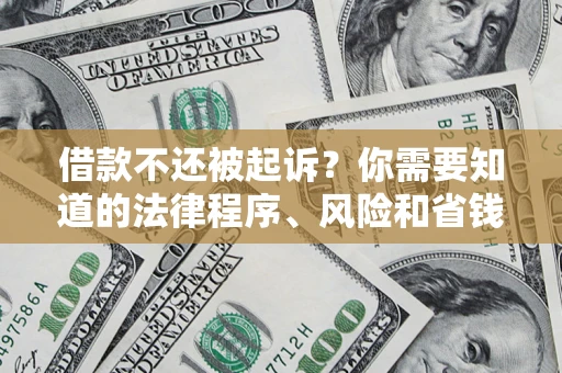 北京借款不还被起诉？你需要知道的法律程序、风险和省钱技巧